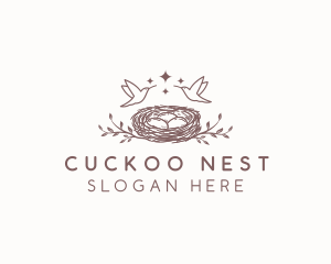 Hummingbird Egg Nest logo design