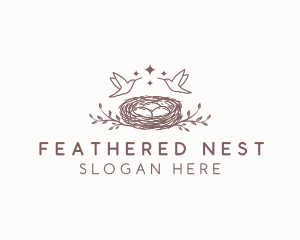 Hummingbird Egg Nest logo design