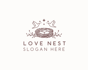 Hummingbird Egg Nest logo design