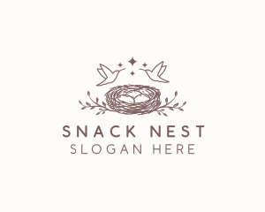 Hummingbird Egg Nest logo design