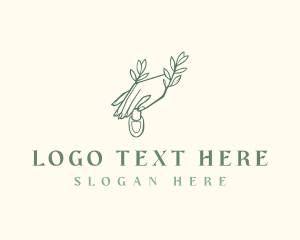 Floral Nail Hand logo