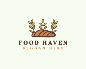 Floral Baguette Bread  Logo