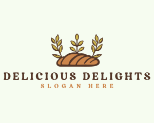 Floral Baguette Bread  logo design