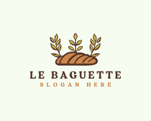 Floral Baguette Bread  logo design