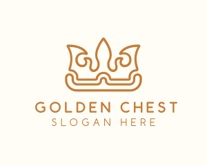 Golden King Crown logo design