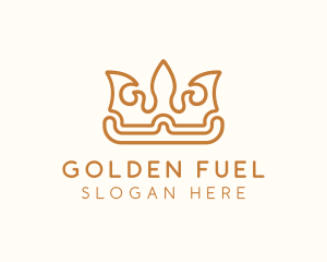 Golden King Crown logo design