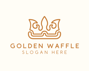 Golden King Crown logo design