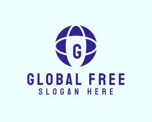 Global Orbit Planet logo design