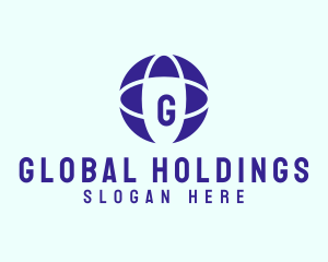 Global Orbit Planet logo design