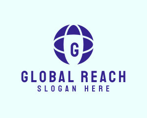 Global Orbit Planet logo design