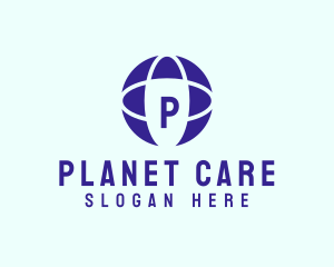 Global Orbit Planet logo design