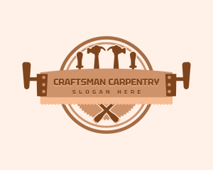 Carpenter Saw Tools logo design