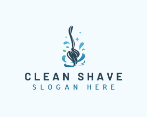 Housekeeping Cleaning Mop logo design