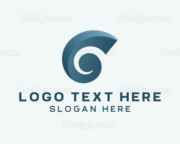 Professional 3D Swirl Business Logo