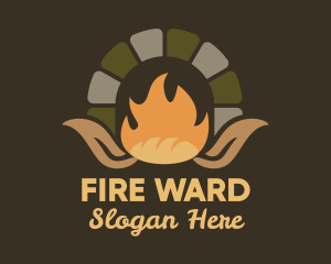 Wood Fire Oven Bread logo design