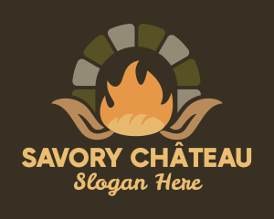 Wood Fire Oven Bread logo design