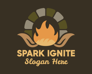 Wood Fire Oven Bread logo design