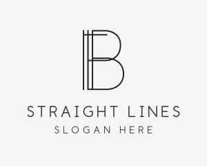 Geometric Lines Letter B logo