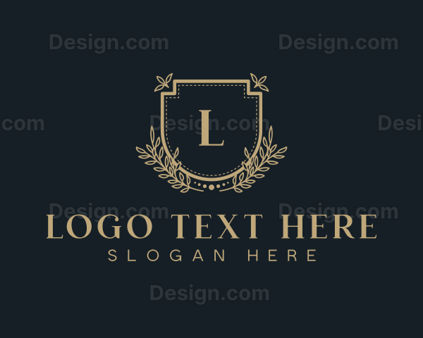 Shield Wreath Elegant Crest Logo