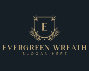 Shield Wreath Elegant Crest logo design