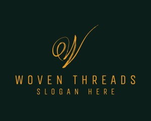 Luxury Brush Letter W logo design