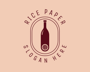 Sushi Wine Bottle  logo design