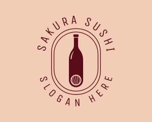 Sushi Wine Bottle  logo design