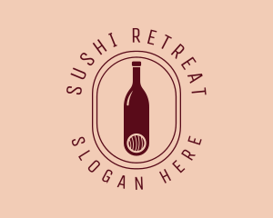 Sushi Wine Bottle  logo design