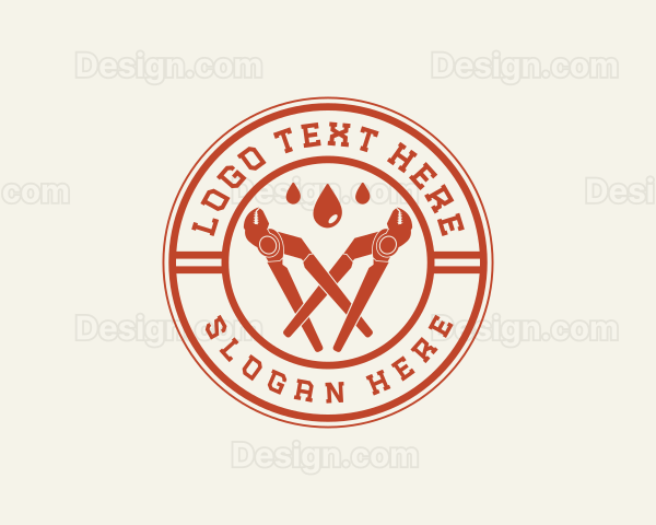 Plumber Repair Wrench Logo