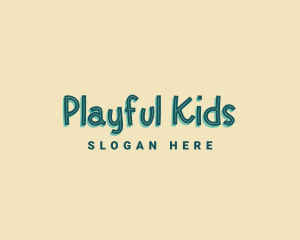 Playful Kid Wordmark logo design