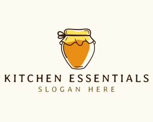 Honey Jar Condiment logo design