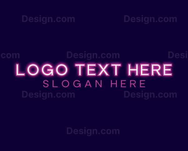 Pink Neon Business Logo