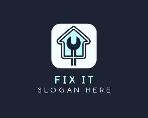 Home Maintenance Wrench App logo design