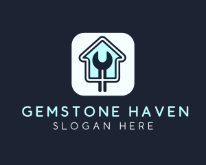 Home Maintenance Wrench App logo design