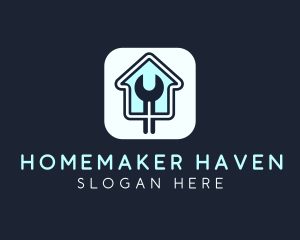 Home Maintenance Wrench App logo design