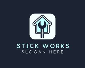 Home Maintenance Wrench App logo design