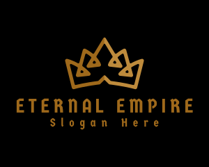 Gold Royalty Crown logo design