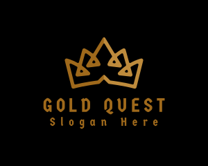 Gold Royalty Crown logo design