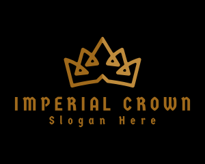 Gold Royalty Crown logo design