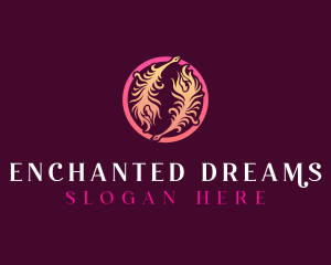 Mystical Quil Feather logo design