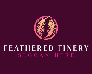 Mystical Quil Feather logo design