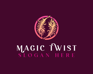 Mystical Quil Feather logo design