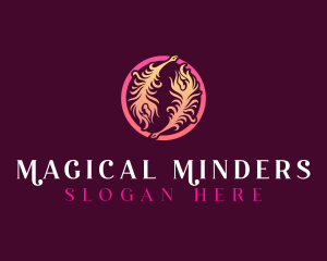 Mystical Quil Feather logo design