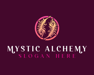 Mystical Quil Feather logo design