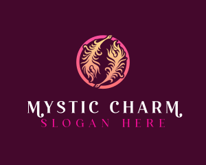 Mystical Quil Feather logo design