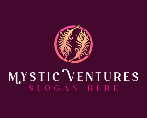 Mystical Quil Feather logo design