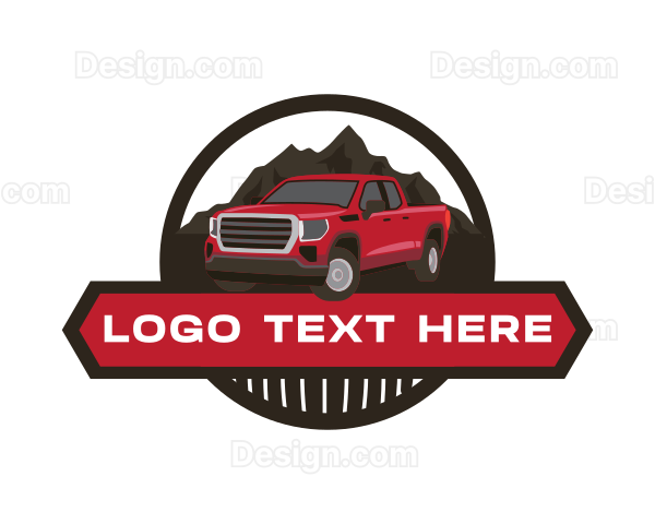 Mountain Pickup Truck Logo