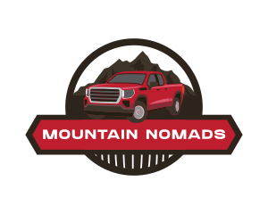 Mountain Pickup Truck logo design