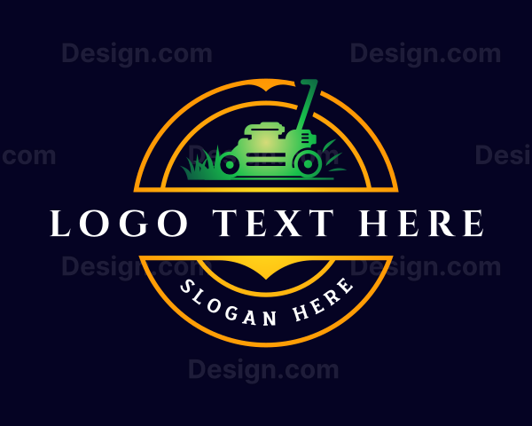 Lawn Mower Landscaping Logo