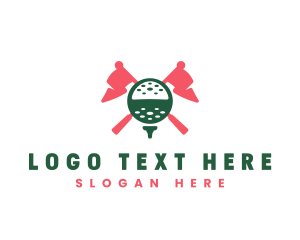 Golf Ball Flag Logo